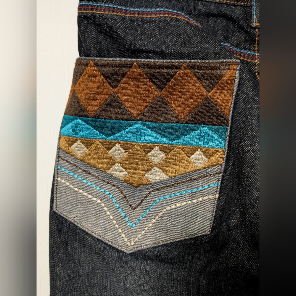 Men's Vintage Coogi Embroidered Baggy Y2K Hip Hop Jeans 36 Size Waist - Picture 13 of 16